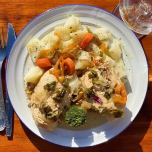 Suprema al verdeo con papas